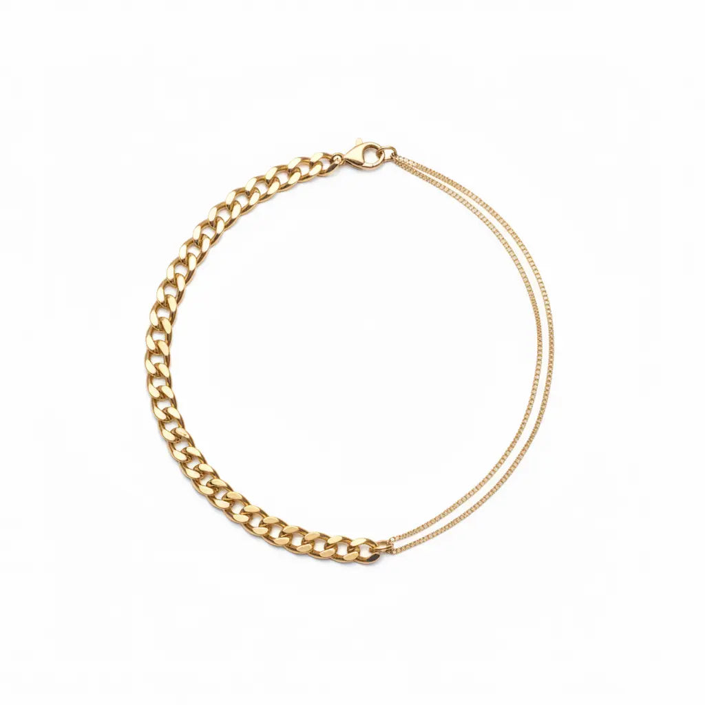 Collier SOLINA or 18k chaud fond blanc