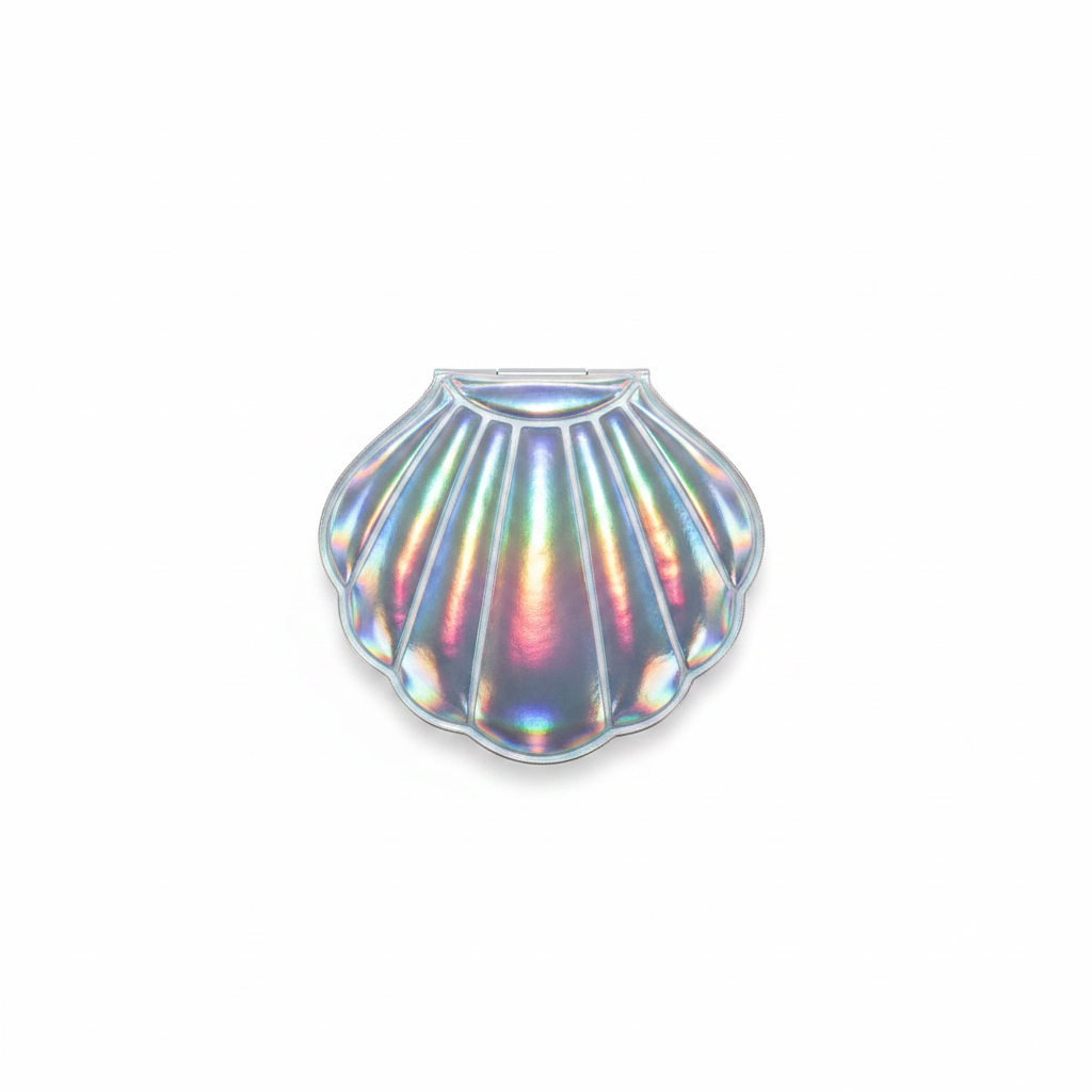 Miroir coquillage fond blanc