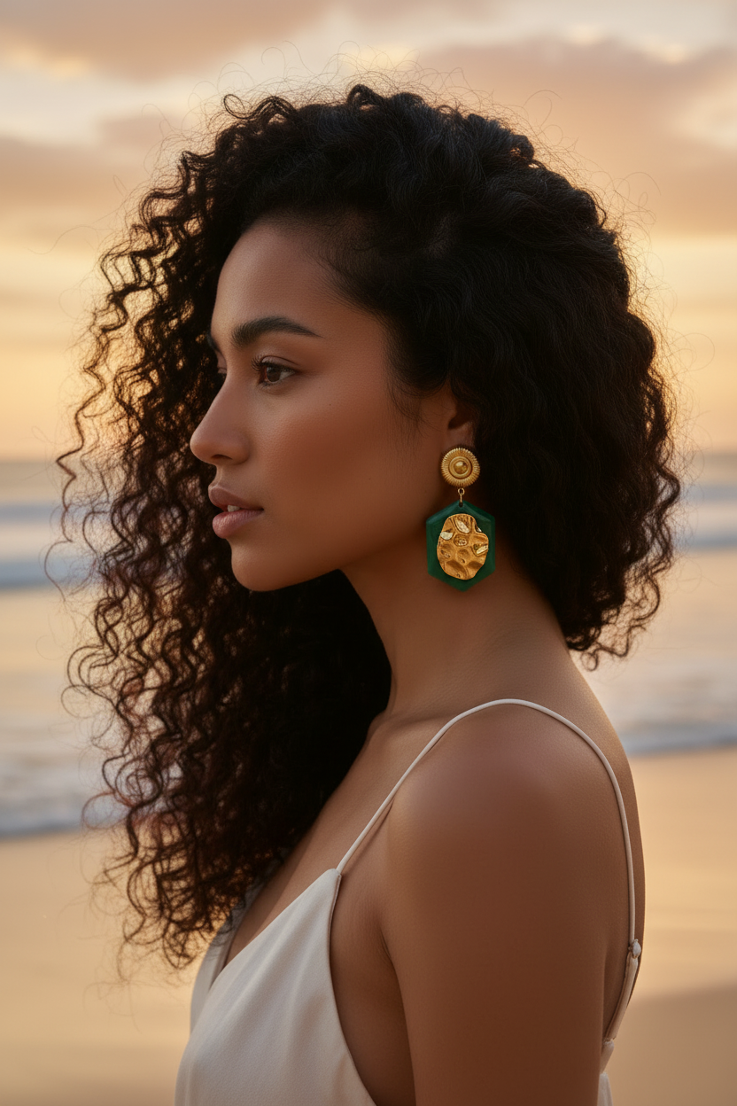 SULA - Plan large cheveux bouclés coucher de soleil